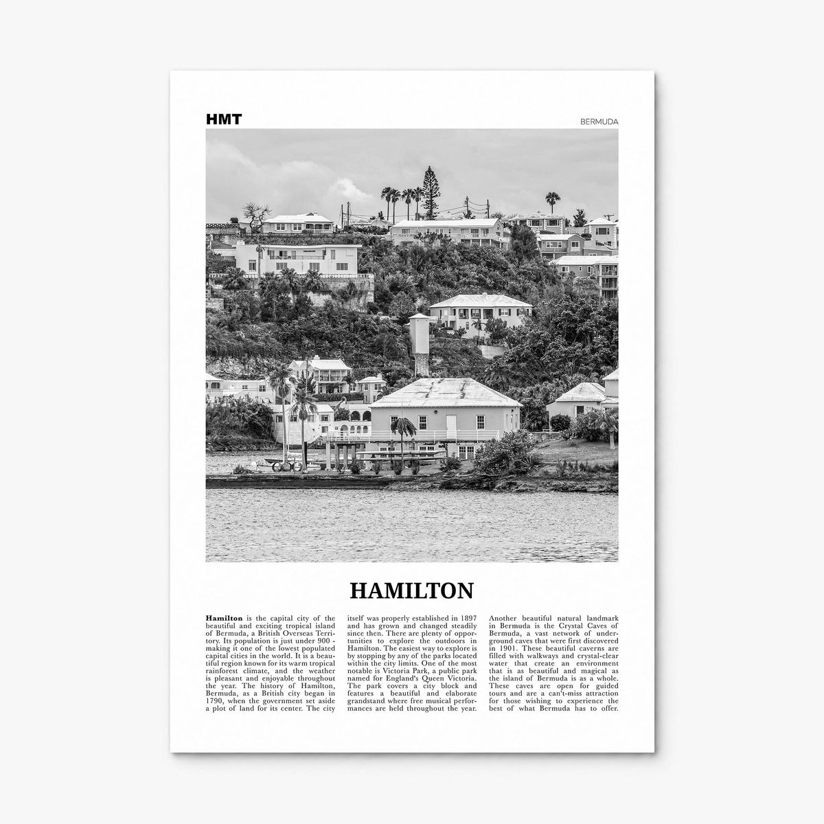 Hamilton, Bermuda Newspaper Poster, print only (unframed)