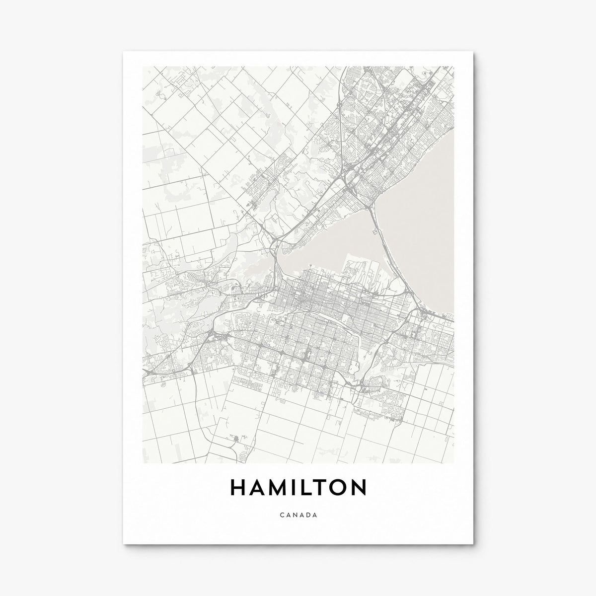 Hamilton, Canada Map Poster, print only (unframed)