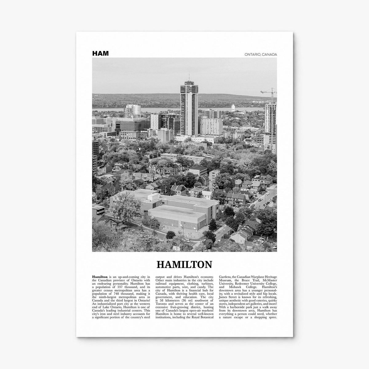 Hamilton, Canada Newspaper No 2 Poster, print only (unframed)