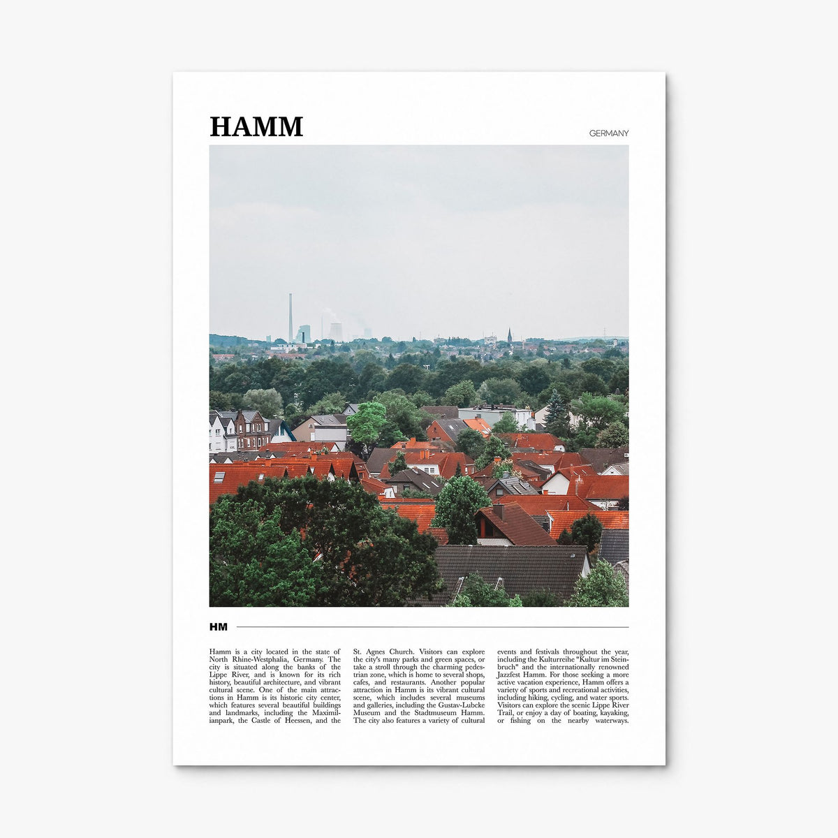 Hamm Travel Poster, print only (unframed)