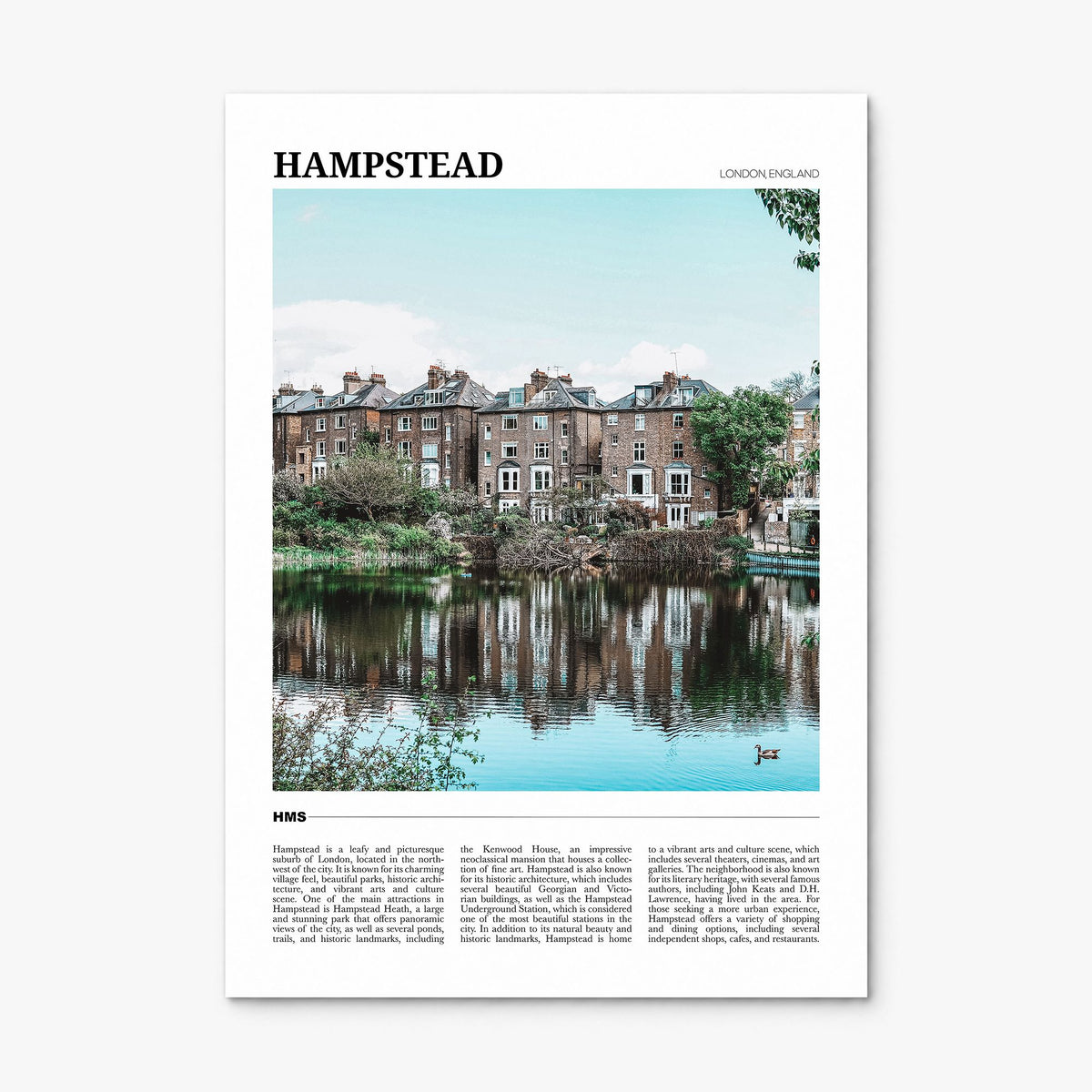 Hampstead Travel Poster, print only (unframed)