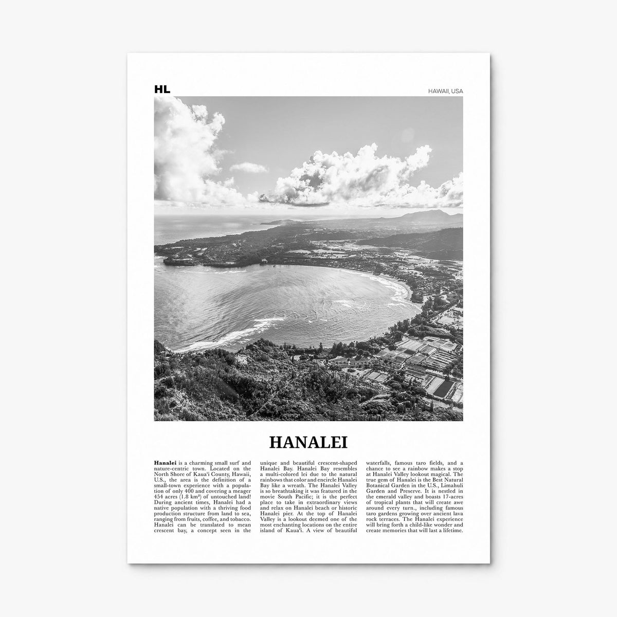 Hanalei Newspaper Poster, print only (unframed)