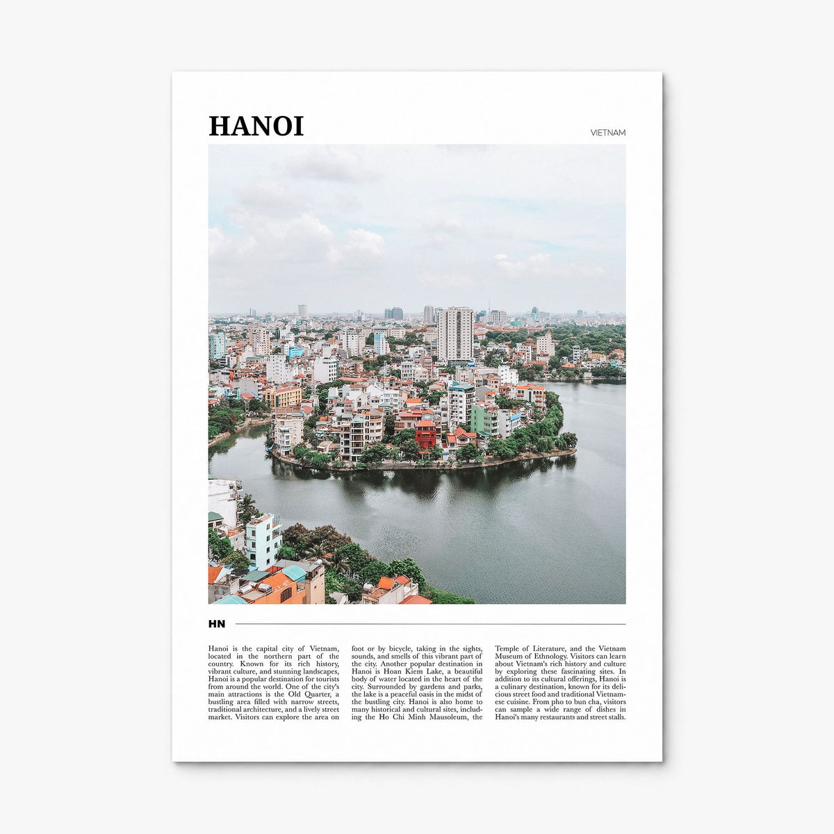 Hanoi Travel Poster, print only (unframed)