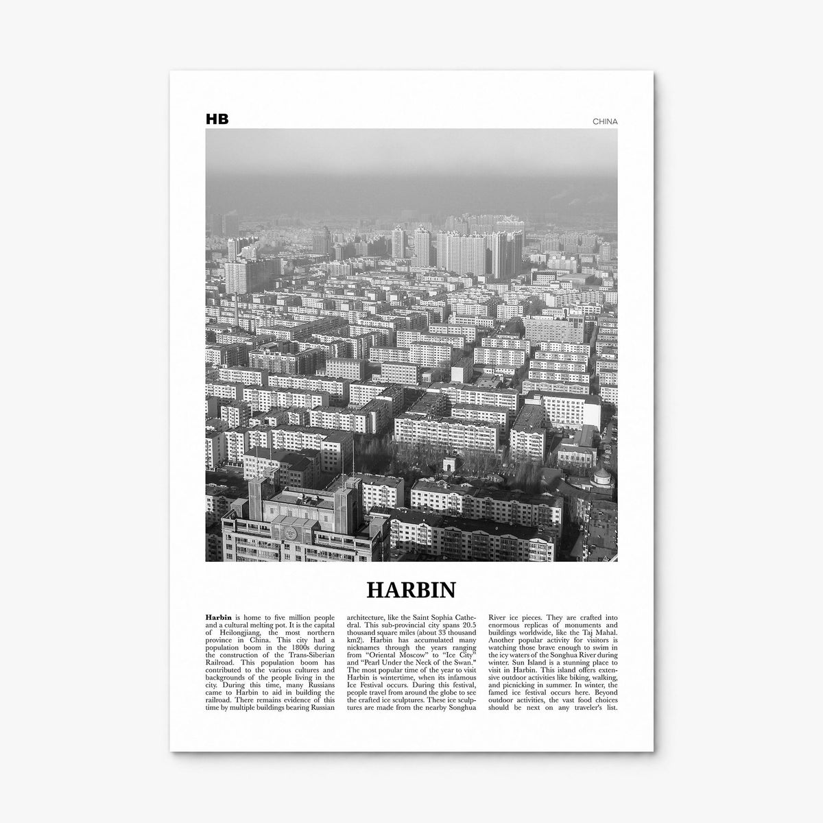 Harbin Newspaper Poster, print only (unframed)