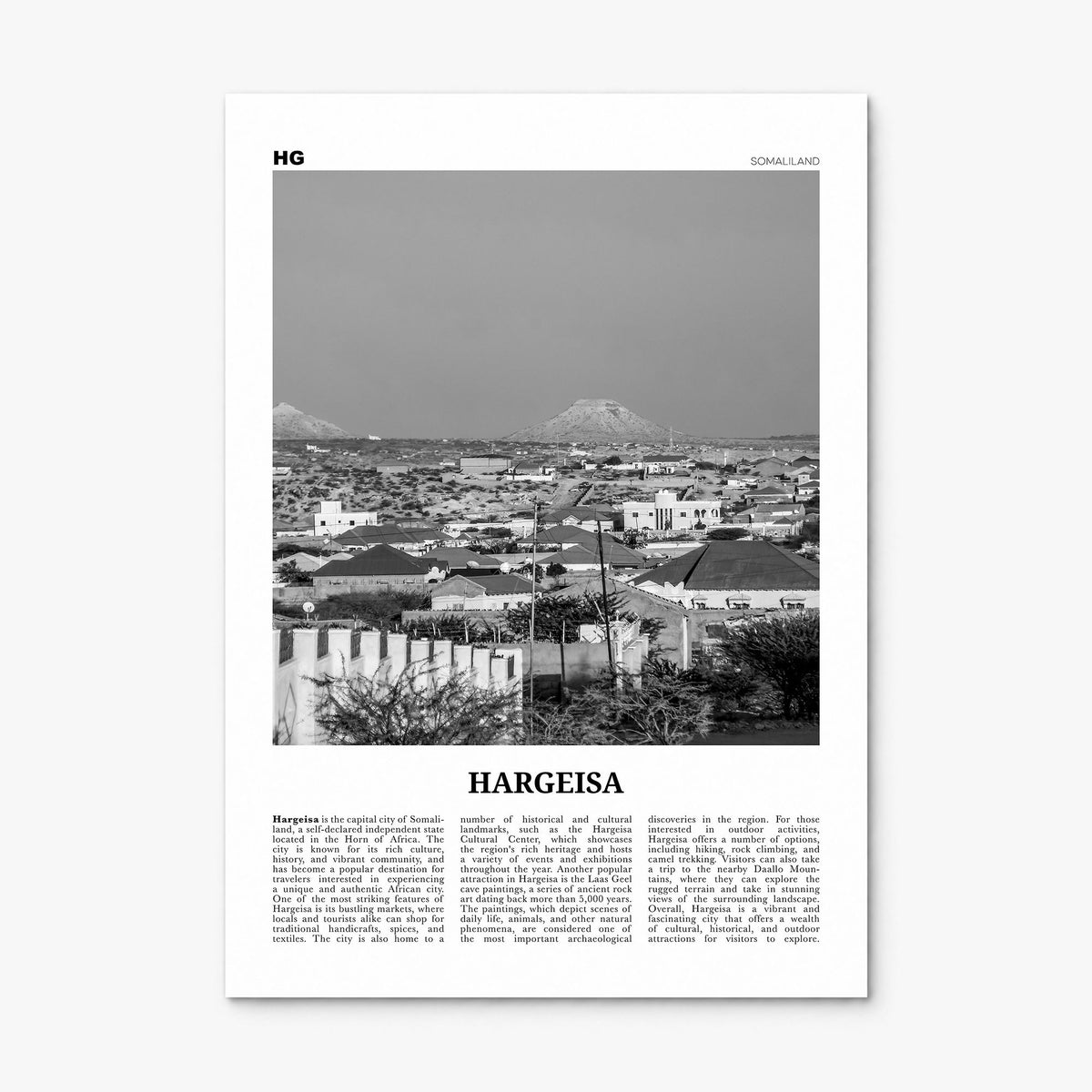 Hargeisa Newspaper Poster, print only (unframed)