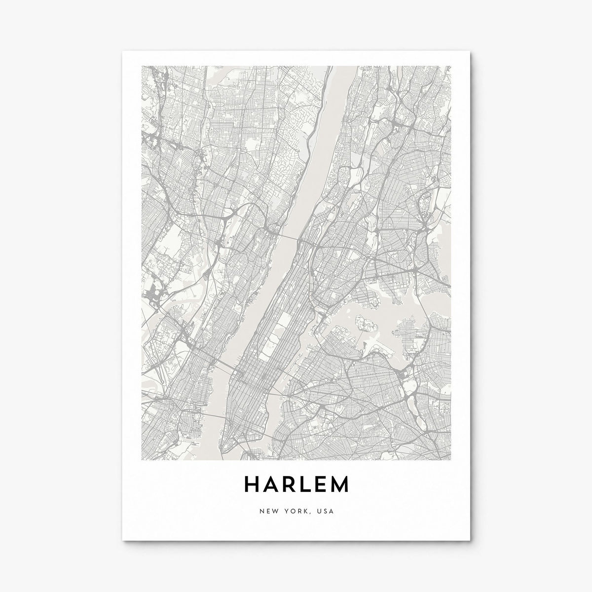 Harlem Map Poster, print only (unframed)