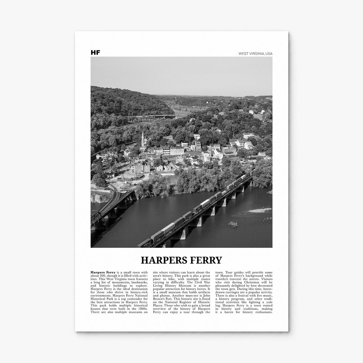 Harpers Ferry Newspaper Poster, print only (unframed)