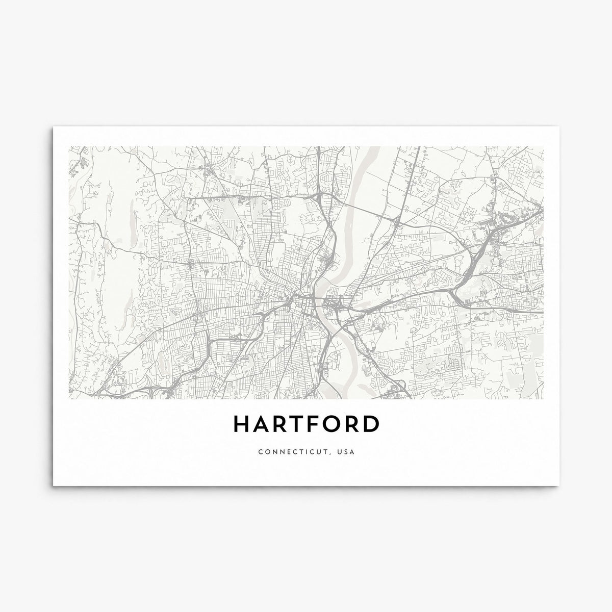 Hartford Map Poster, print only (unframed)