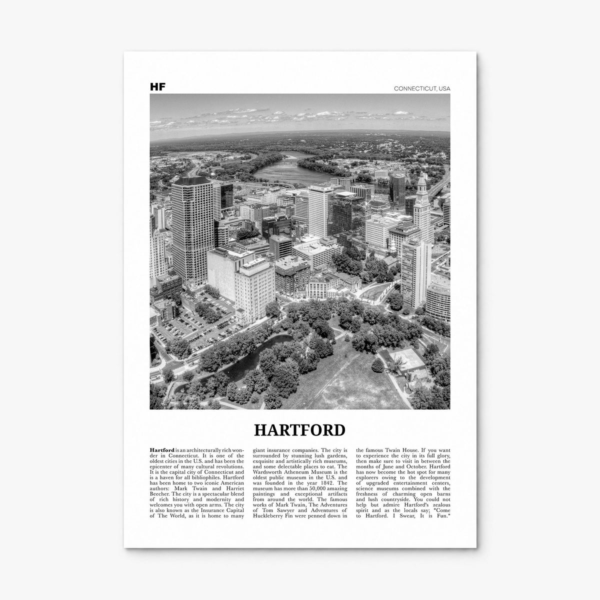 Hartford Newspaper Poster, print only (unframed)