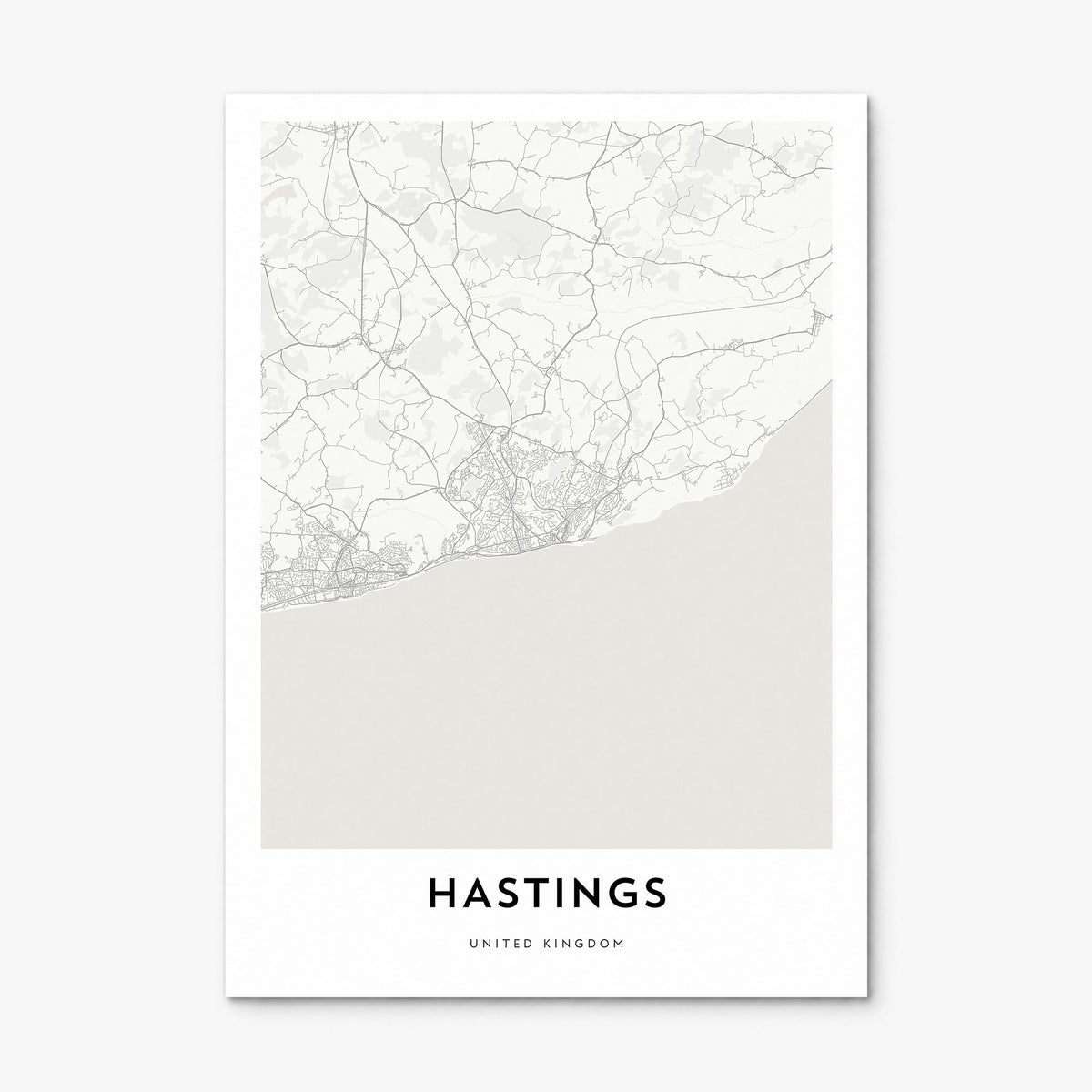 Hastings Map Poster, print only (unframed)