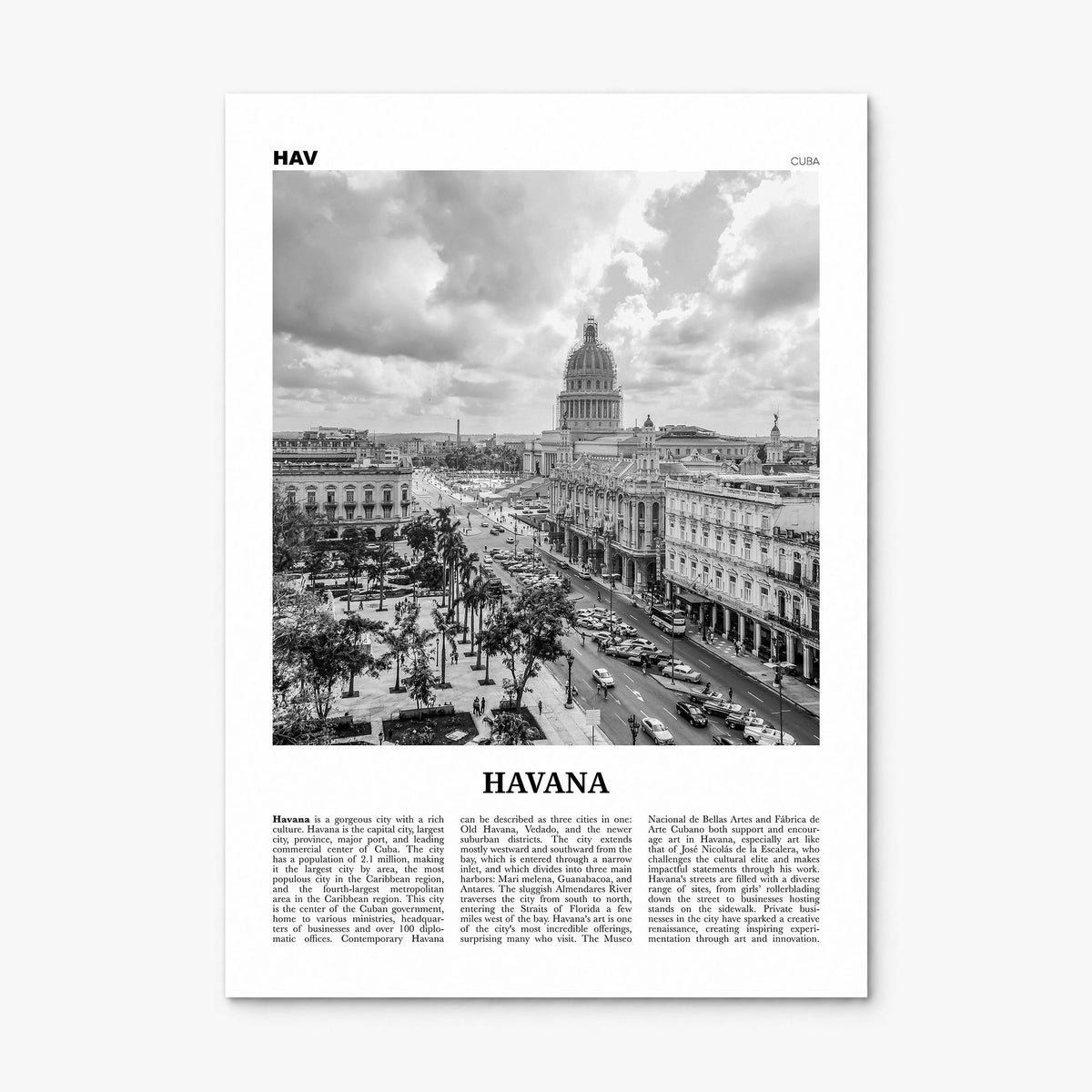Havana Newspaper No 1 Poster, print only (unframed)
