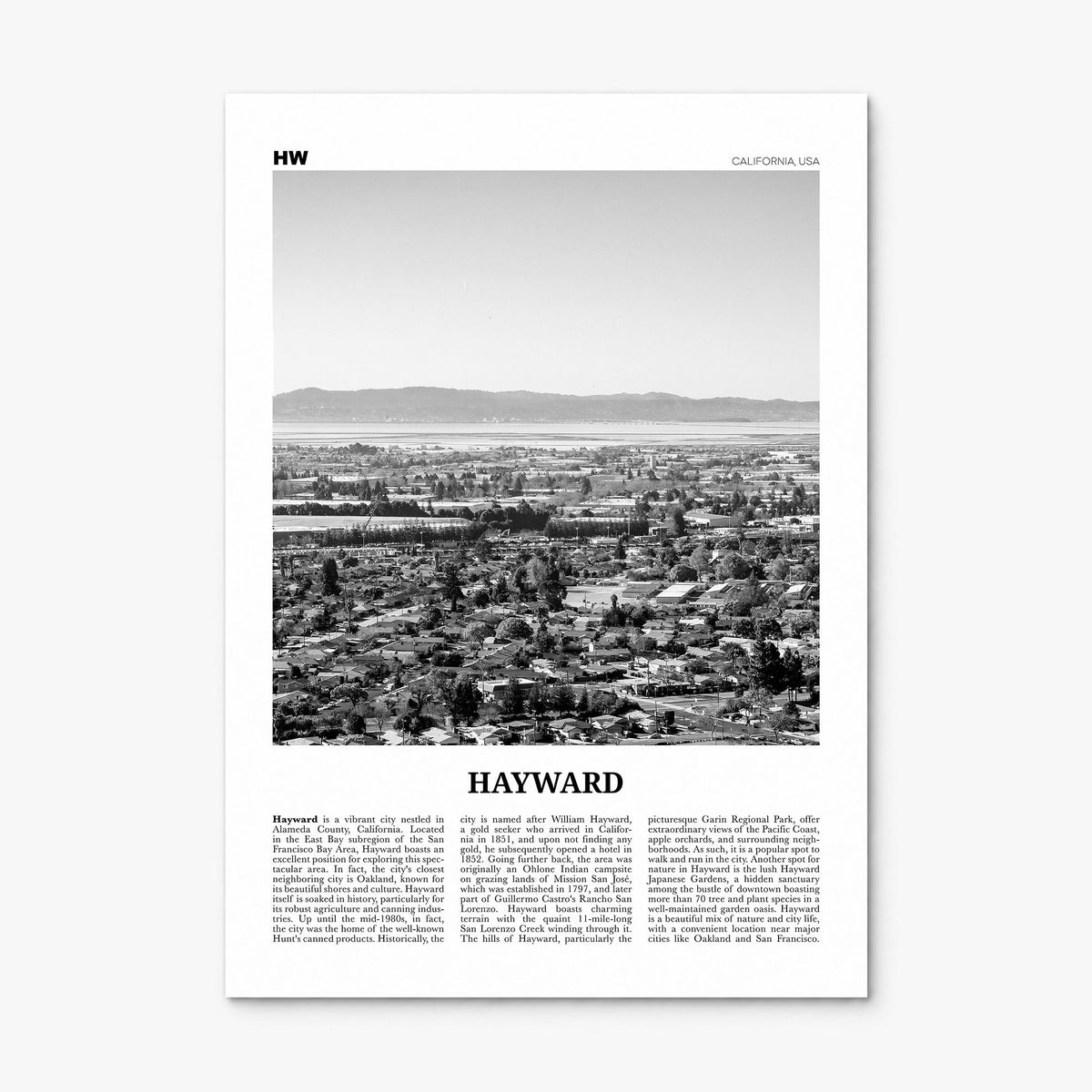 Hayward Newspaper Poster, print only (unframed)