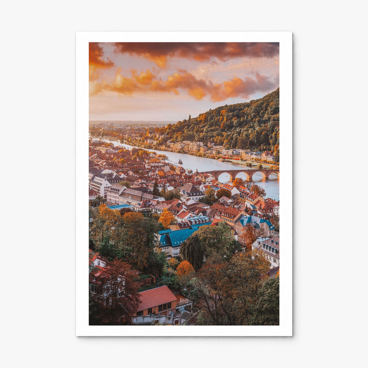Heidelberg Photo Poster, print only (unframed), white border
