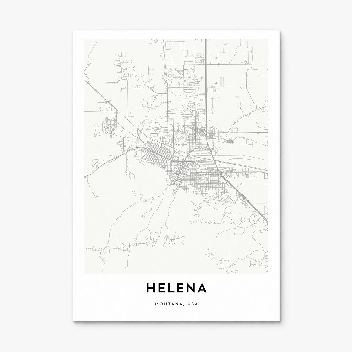 Helena Map Poster, print only (unframed)
