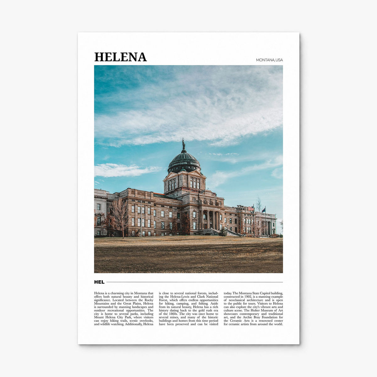 Helena Travel Poster, print only (unframed)
