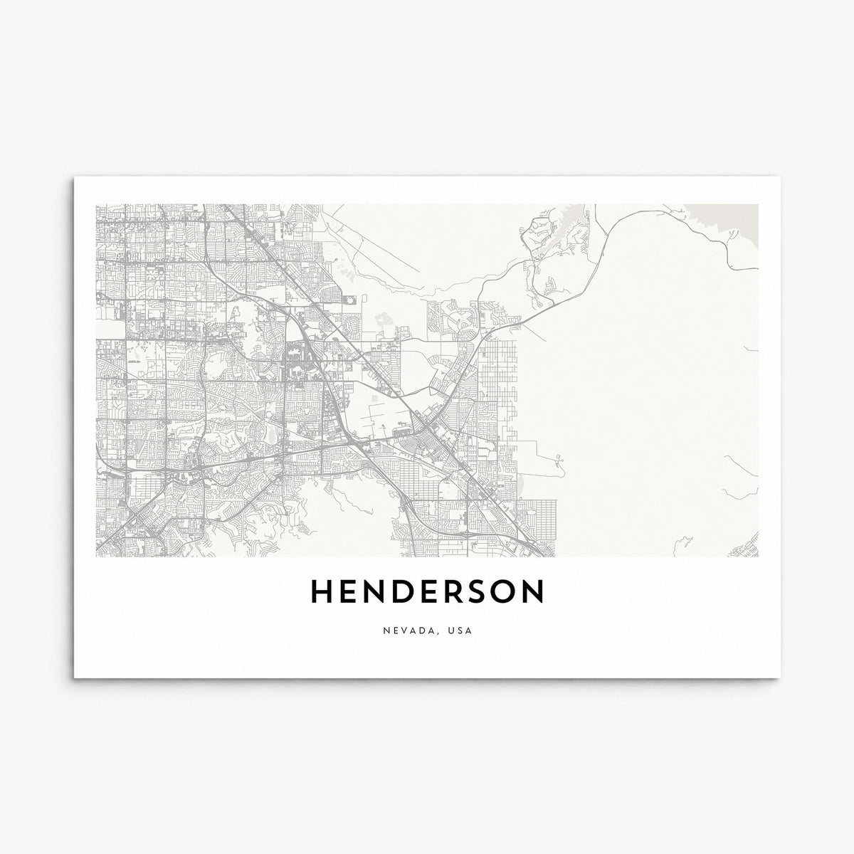 Henderson, Nevada Map Poster, print only (unframed)