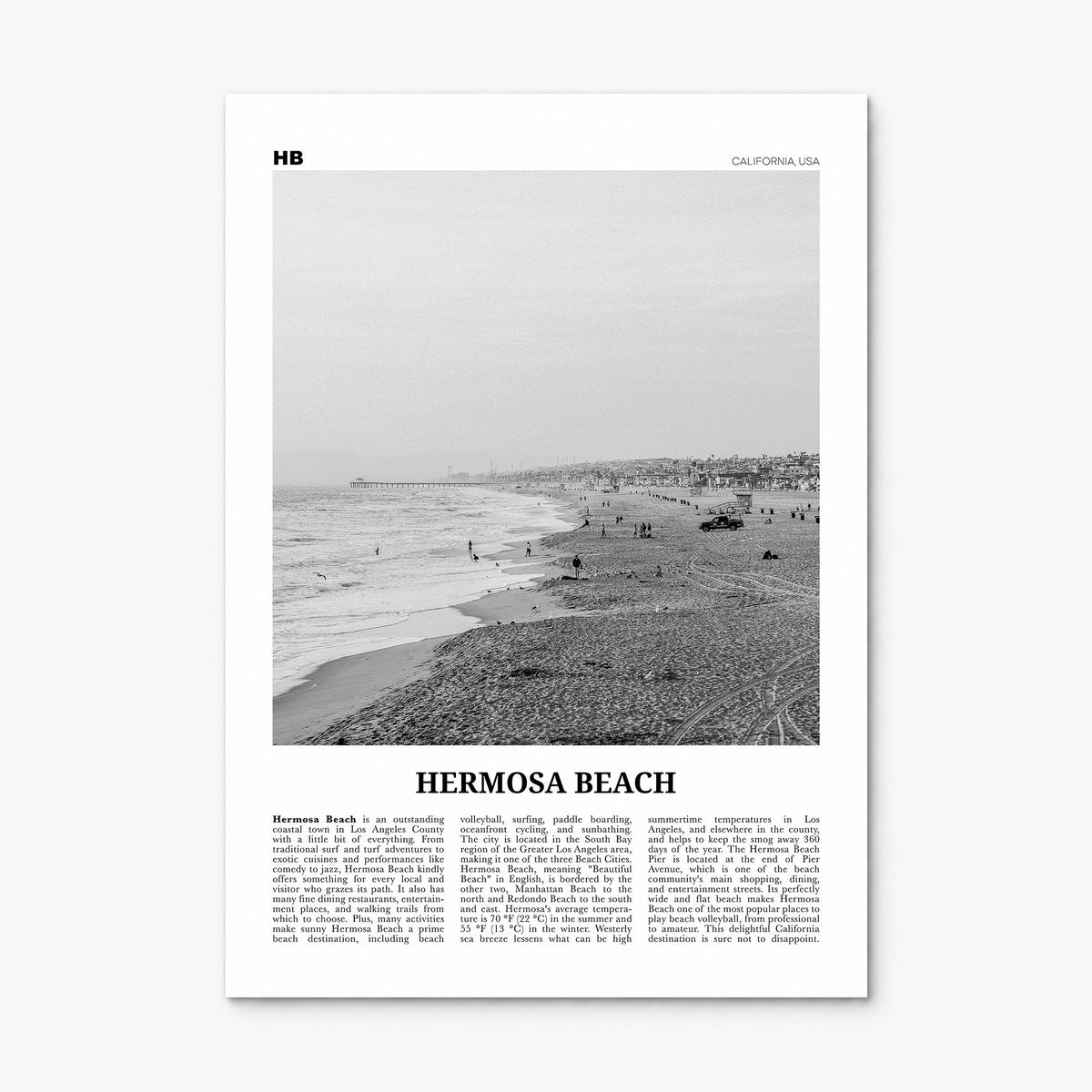Hermosa Beach Newspaper No 1 Poster, print only (unframed)