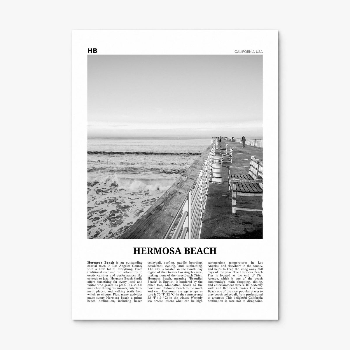 Hermosa Beach Newspaper No 2 Poster, print only (unframed)