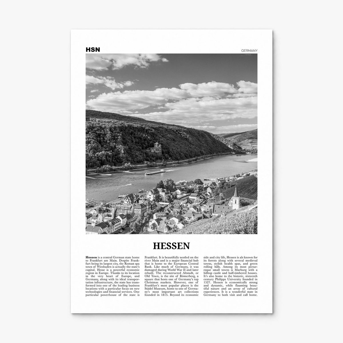 Hesse Newspaper Poster, print only (unframed)