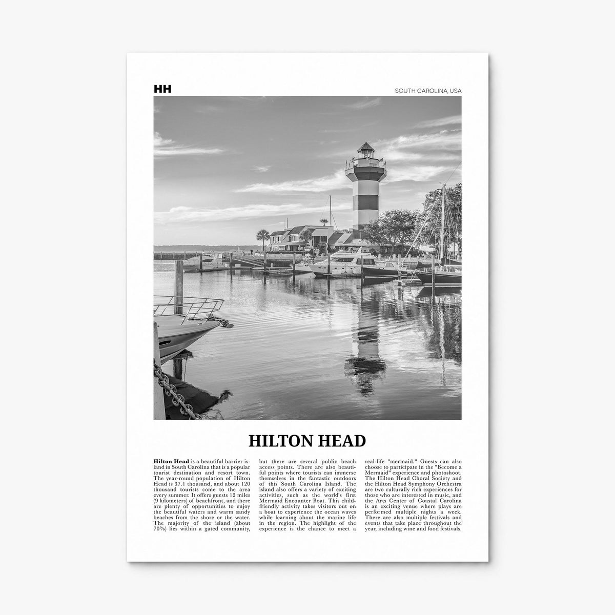 Hilton Head Island Newspaper Poster, print only (unframed)