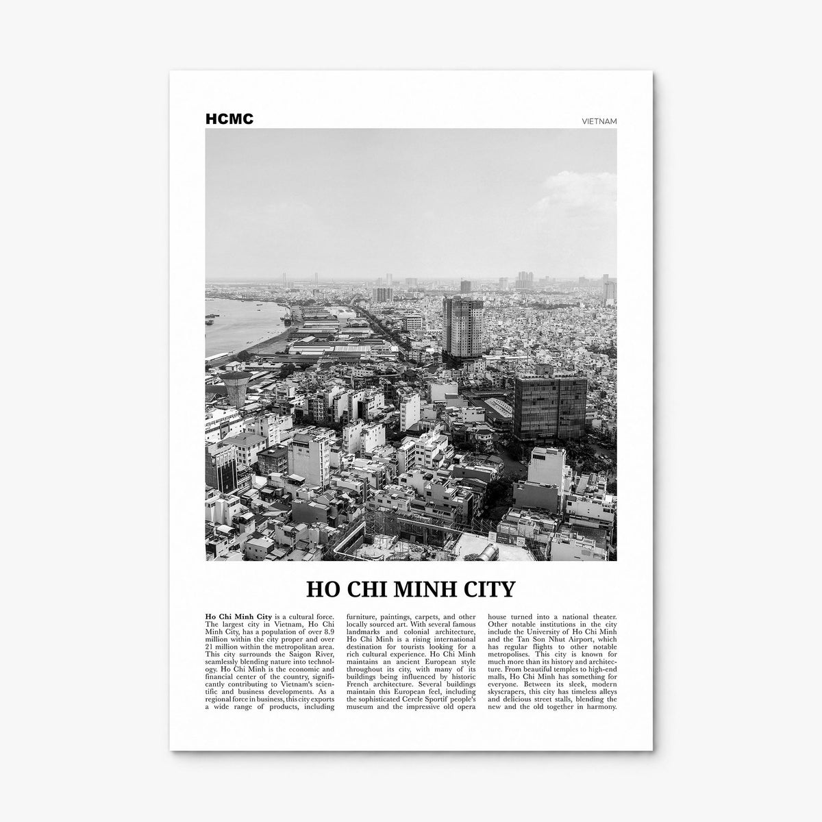 Ho Chi Minh City Newspaper Poster, print only (unframed)