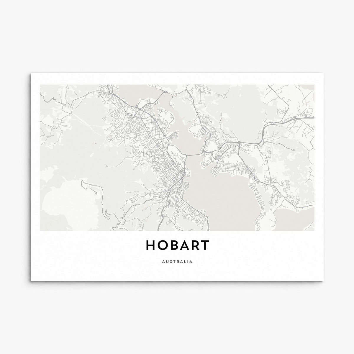 Hobart Map Poster, print only (unframed)