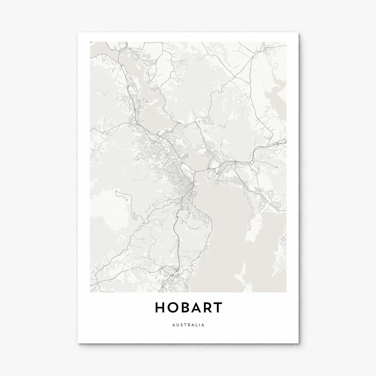 Hobart Map Poster, print only (unframed)