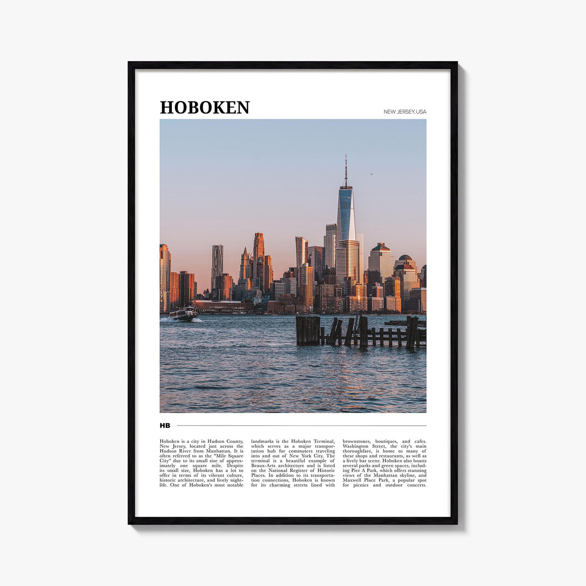 Hoboken Travel Poster