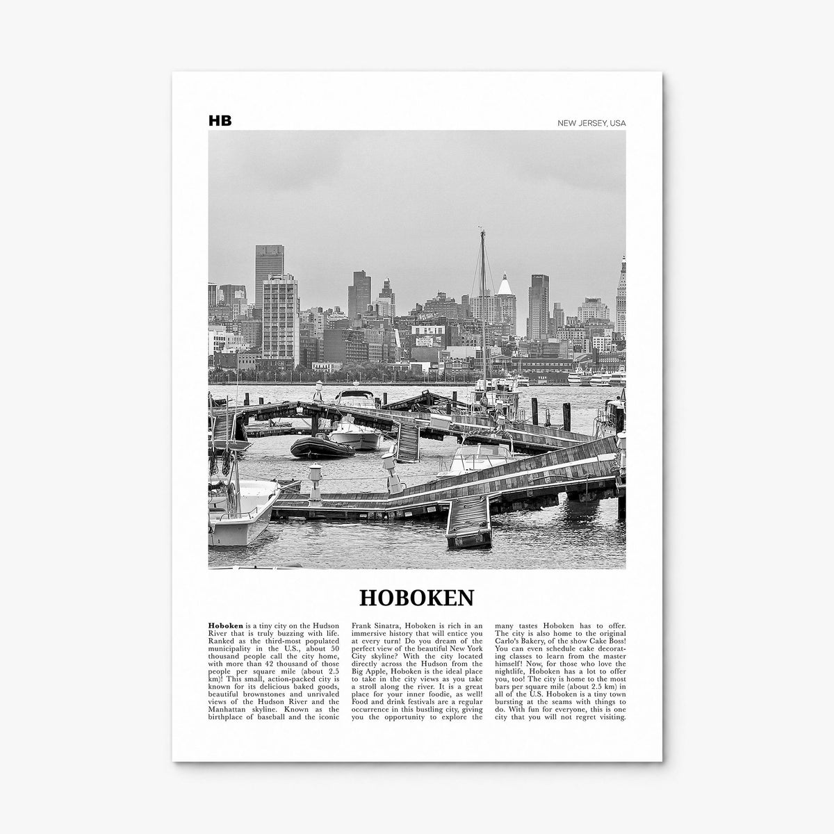 Hoboken Newspaper No 1 Poster, print only (unframed)