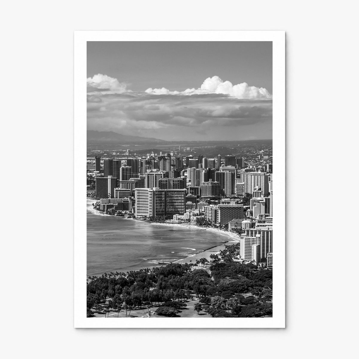 Honolulu Photo No 2 Poster, print only (unframed), white border