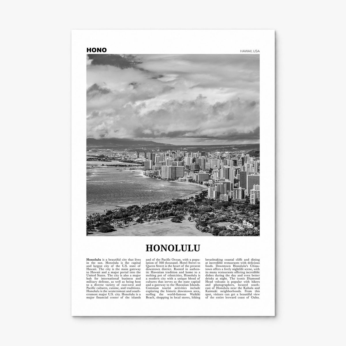 Honolulu Newspaper No 2 Poster, print only (unframed)