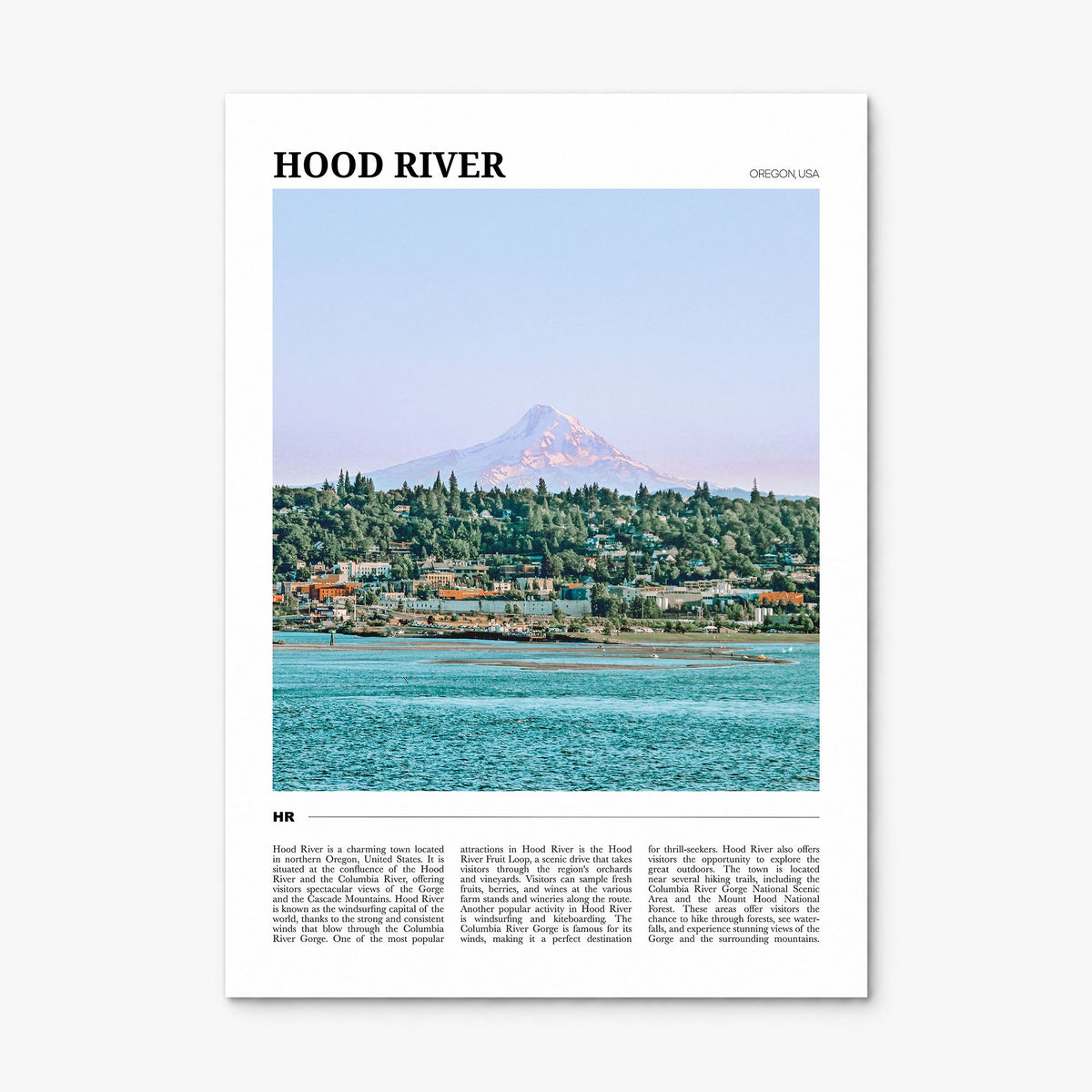 Hood River Travel Poster, print only (unframed)