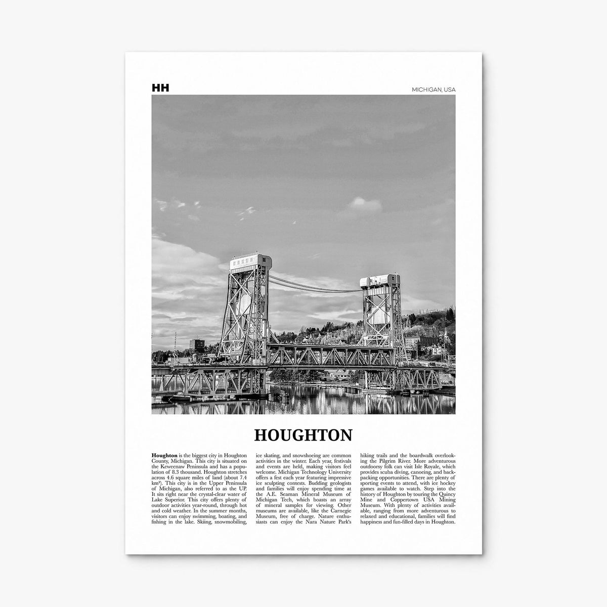 Houghton Newspaper Poster, print only (unframed)