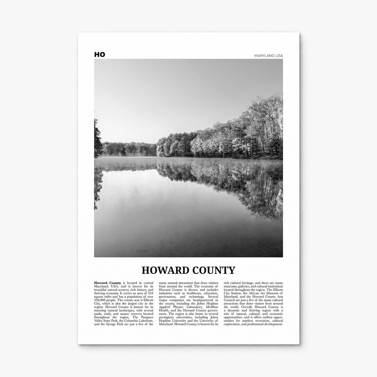 Howard County Newspaper Poster, print only (unframed)