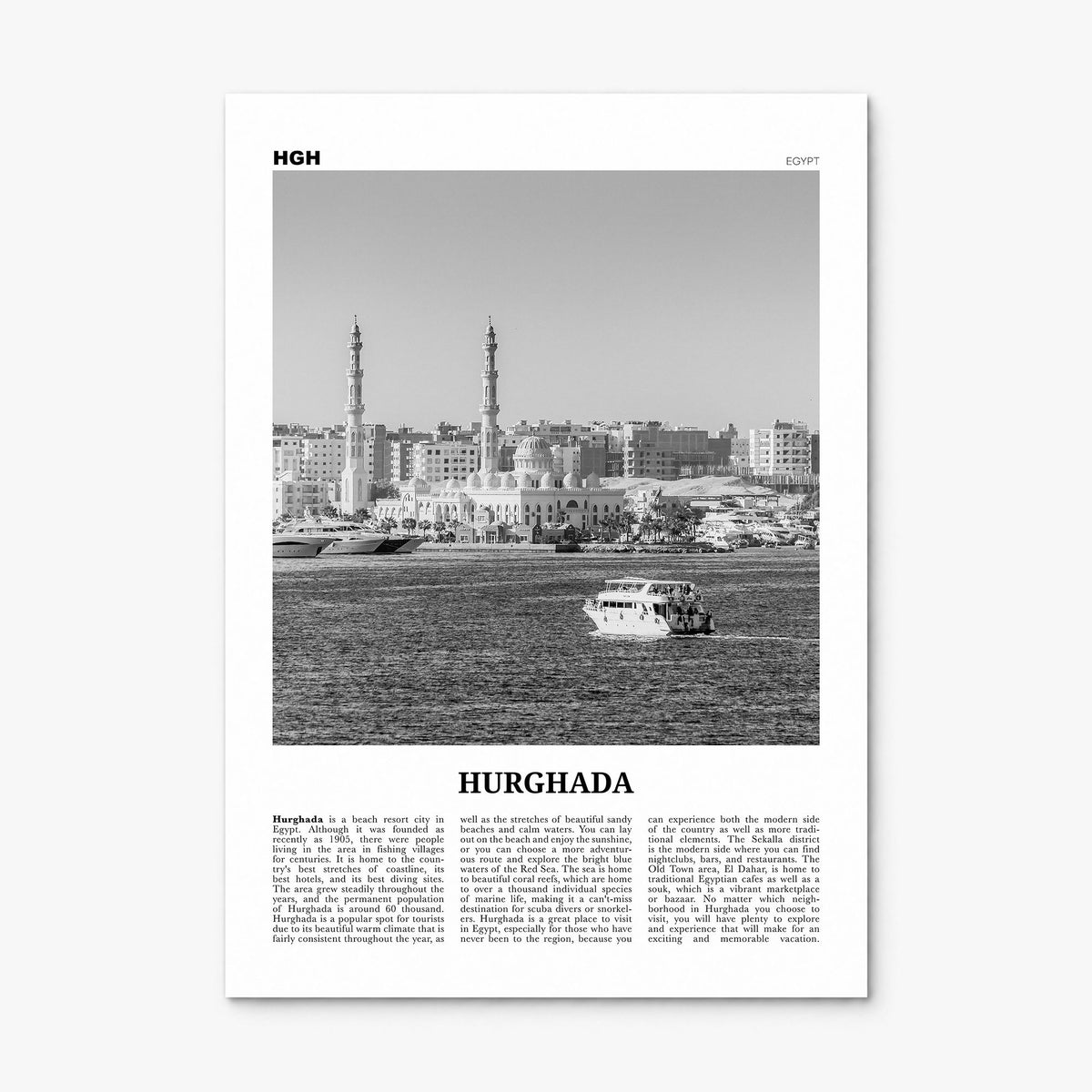 Hurghada Newspaper Poster, print only (unframed)