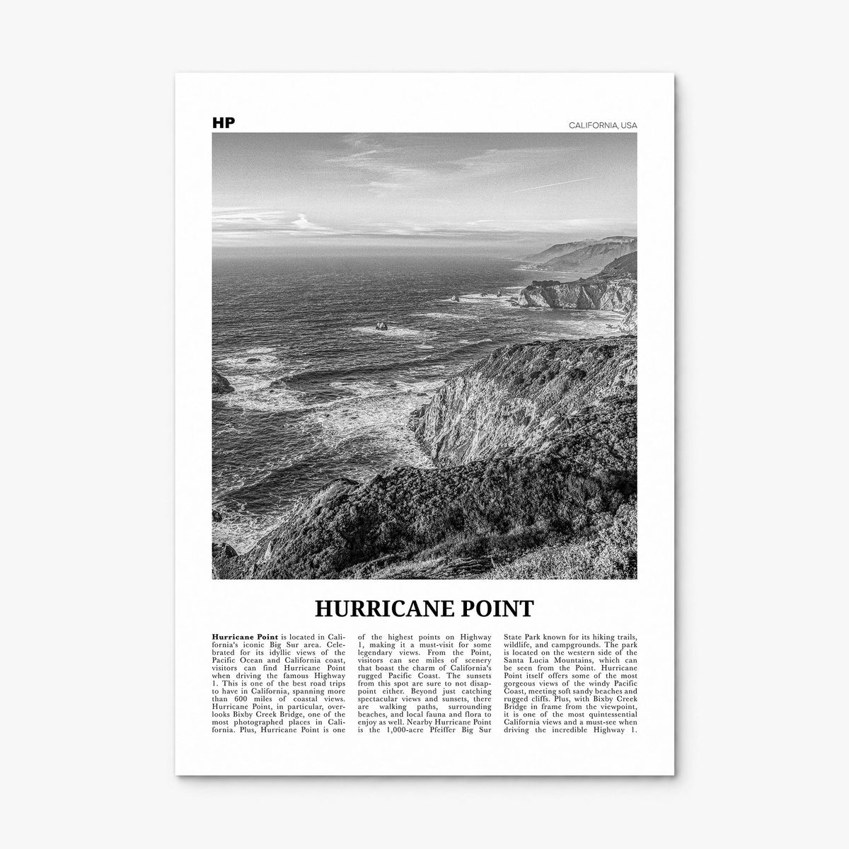 Hurricane Point Newspaper Poster, print only (unframed)