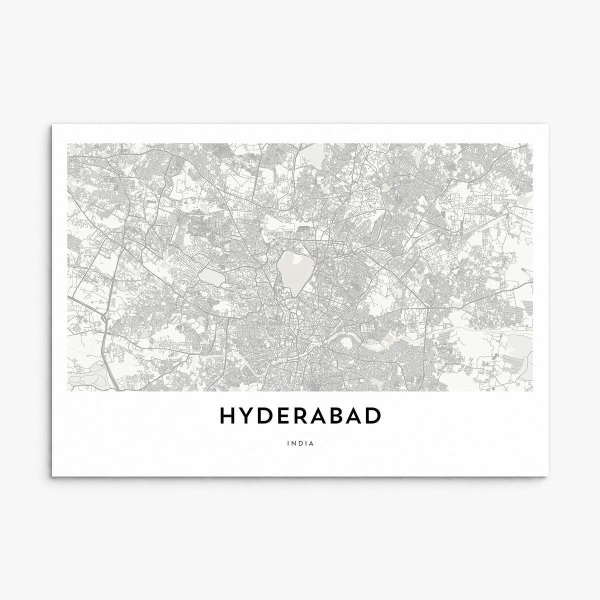 Hyderabad Map Poster, print only (unframed)