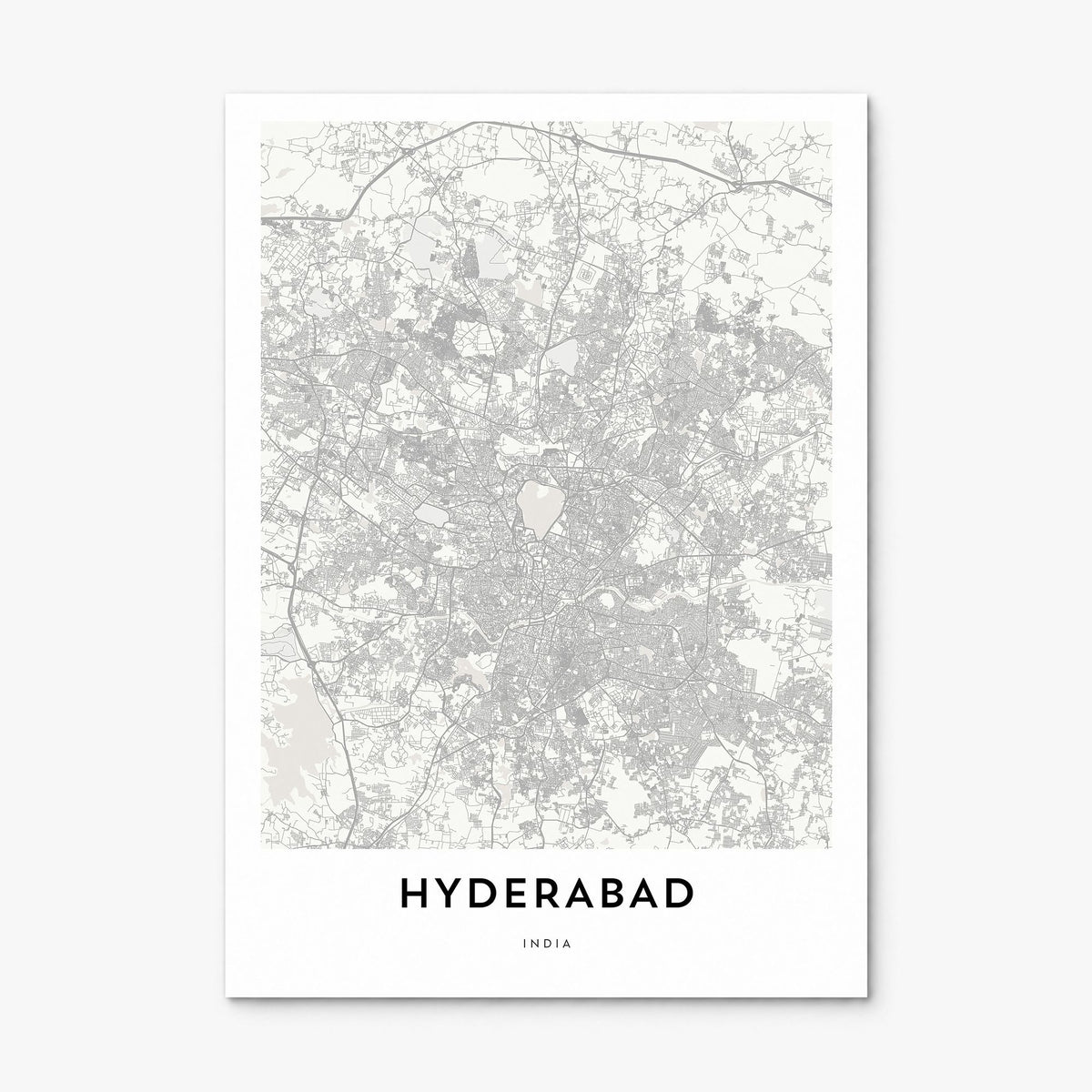 Hyderabad Map Poster, print only (unframed)