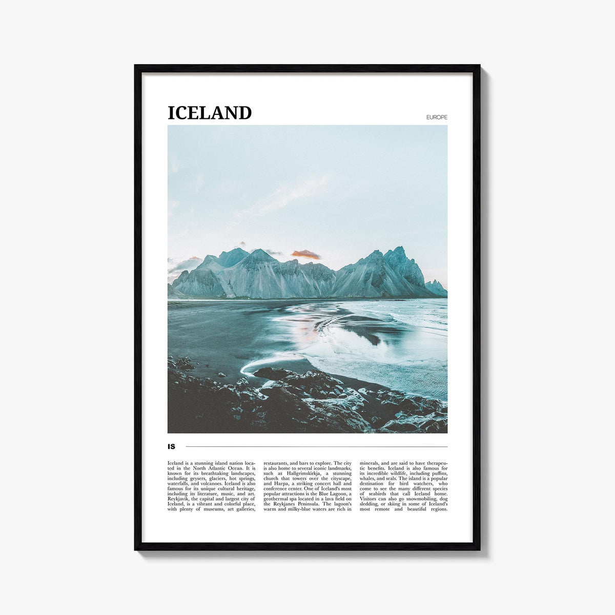 Iceland Travel Poster