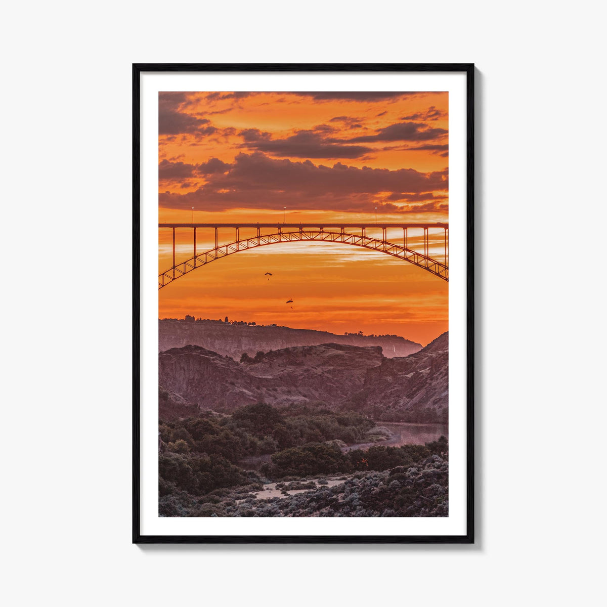 Idaho no. 2 colorful photo poster of United States – vertical wall art, unframed print shown in interior mockup