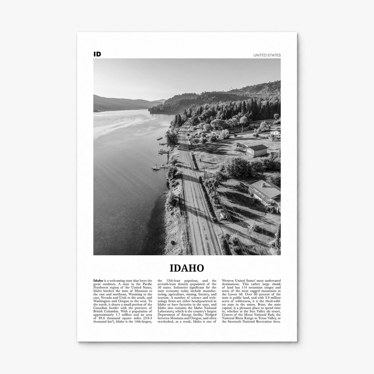Idaho Newspaper No 3 Poster, print only (unframed)