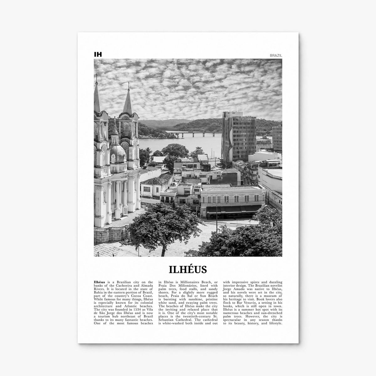Ilhéus Newspaper Poster, print only (unframed)
