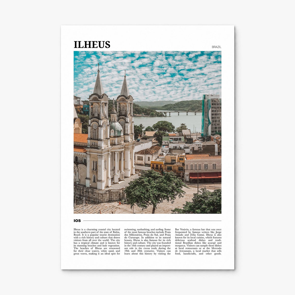 Ilhéus Travel Poster, print only (unframed)
