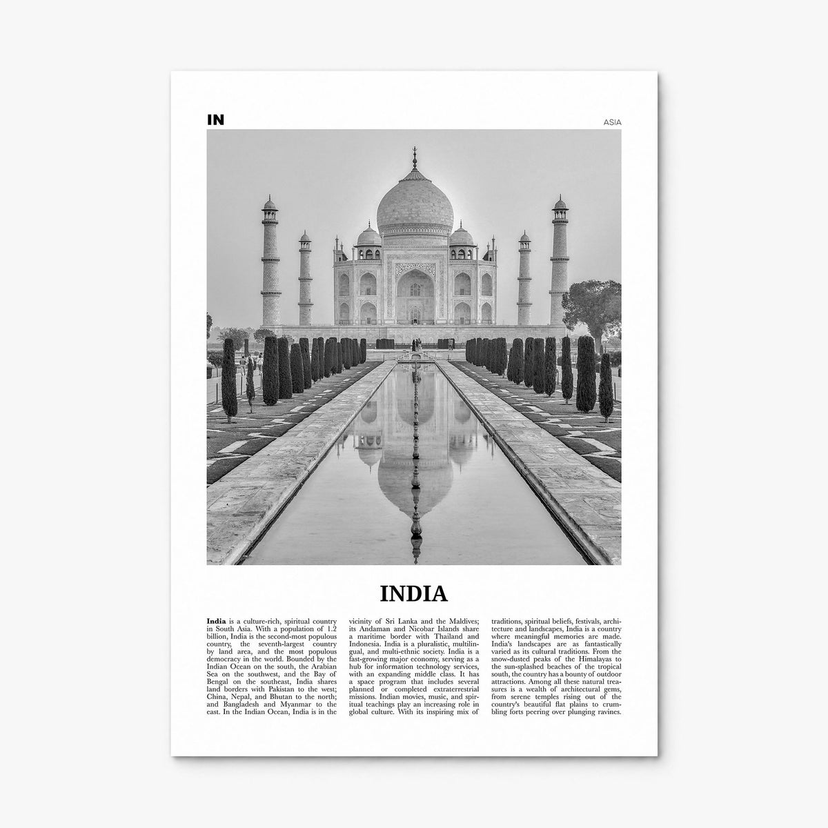 India Newspaper Poster, print only (unframed)