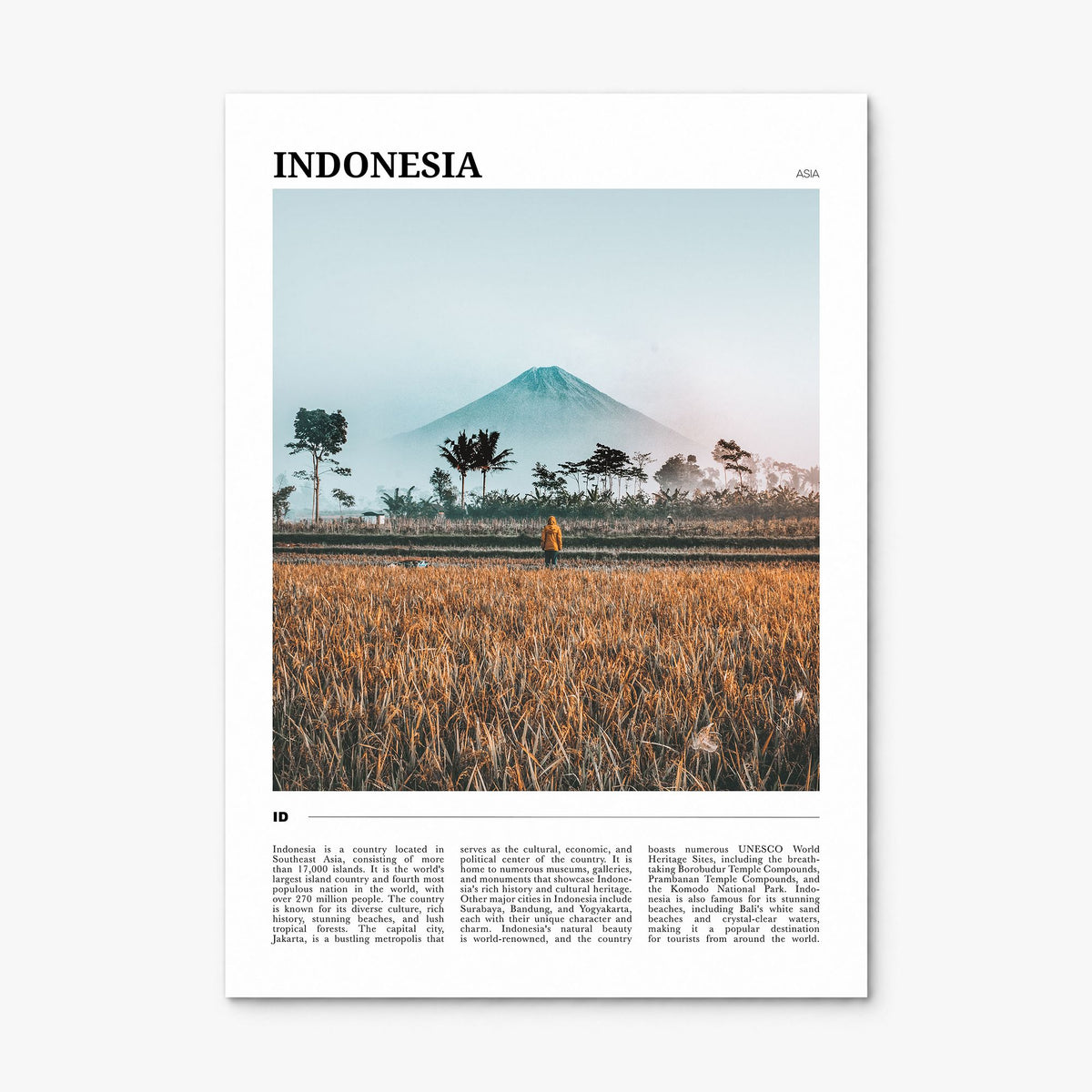 Indonesia Travel Poster, print only (unframed)