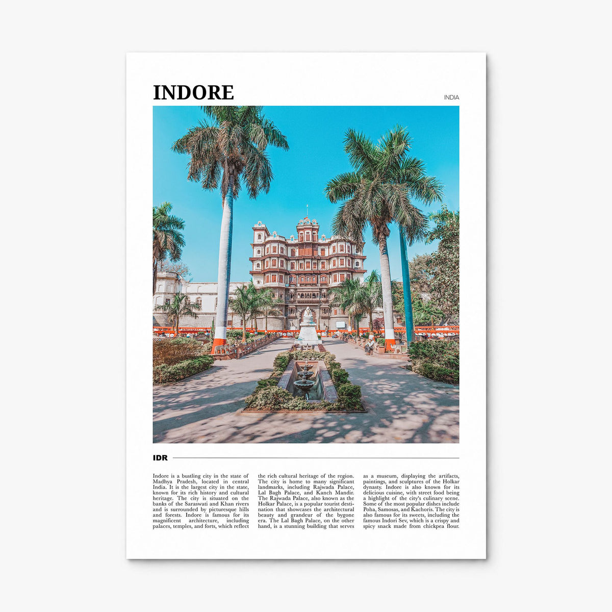 Indore Travel Poster, print only (unframed)