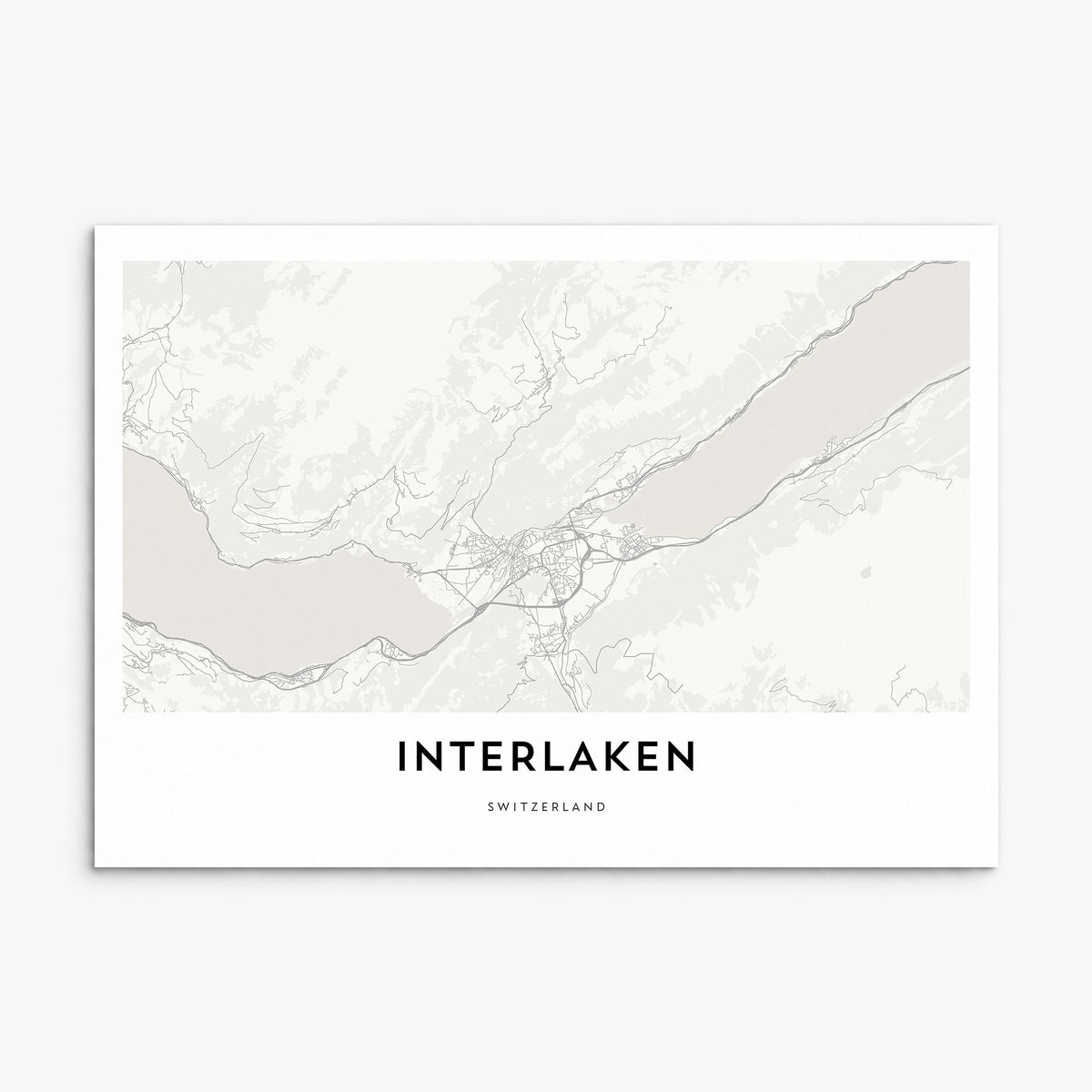 Interlaken Map Poster, print only (unframed)