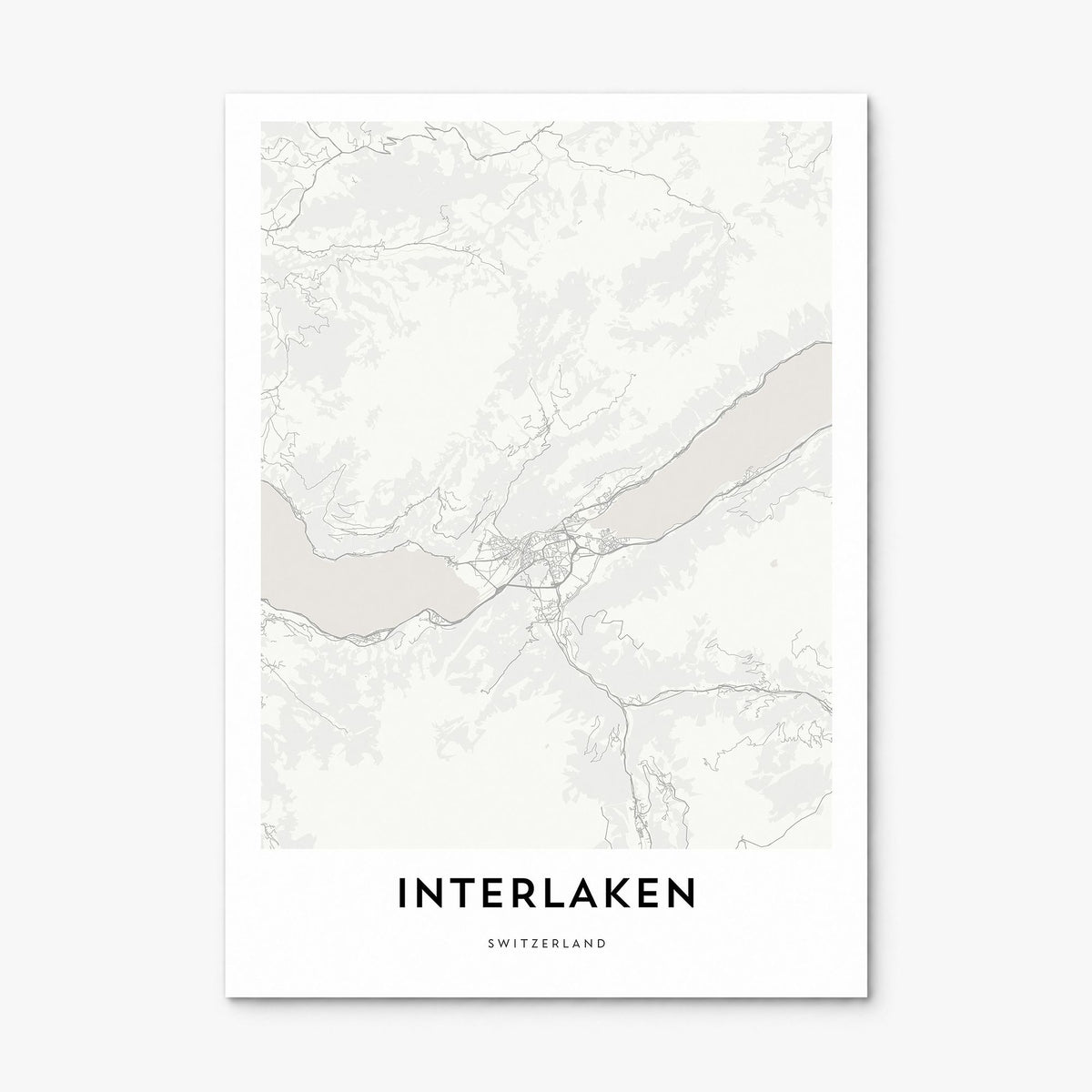 Interlaken Map Poster, print only (unframed)