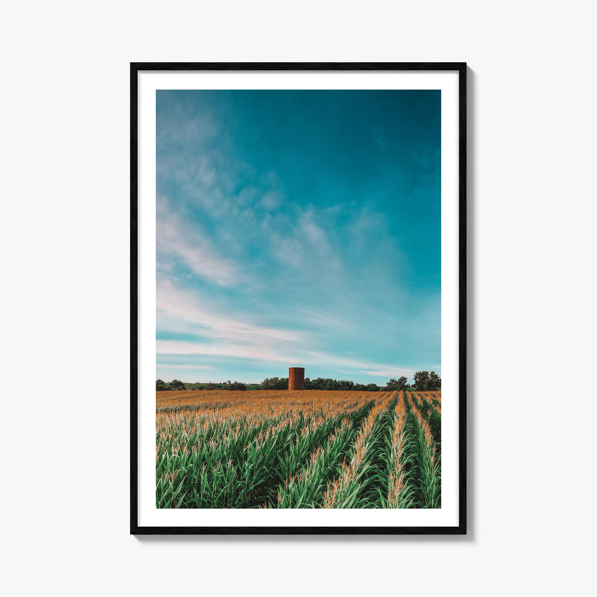 Iowa colorful photo poster of United States – vertical wall art, unframed print shown in interior mockup