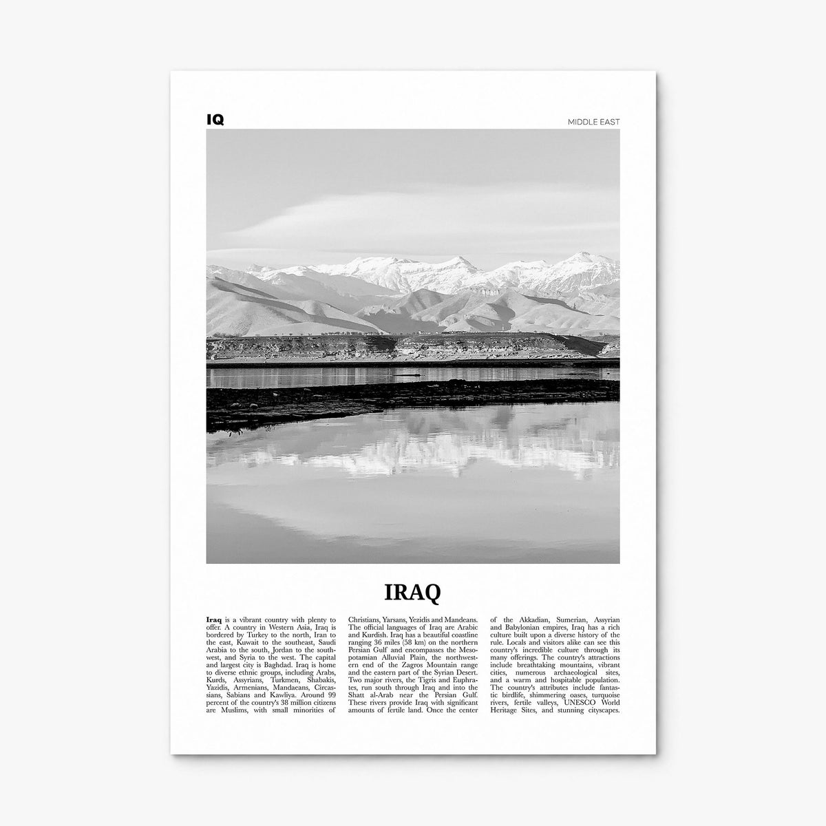 Iraq Newspaper Poster, print only (unframed)